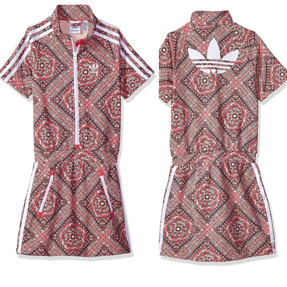 adidas Kids Casual Dress - Red and White